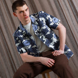 Navy Flower Collage Selleck S/S Shirt