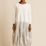 Balloon Tuck Jersey Dress