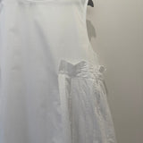 Asymmetric Pleat Cotton Dress