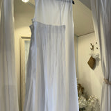 Asymmetric Pleat Cotton Dress