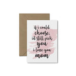 If I Could Choose! Mother's Day Card - South of London
