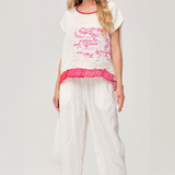 Textured Crop Linen Trousers