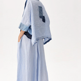 Indigo Patch Linen Jacket