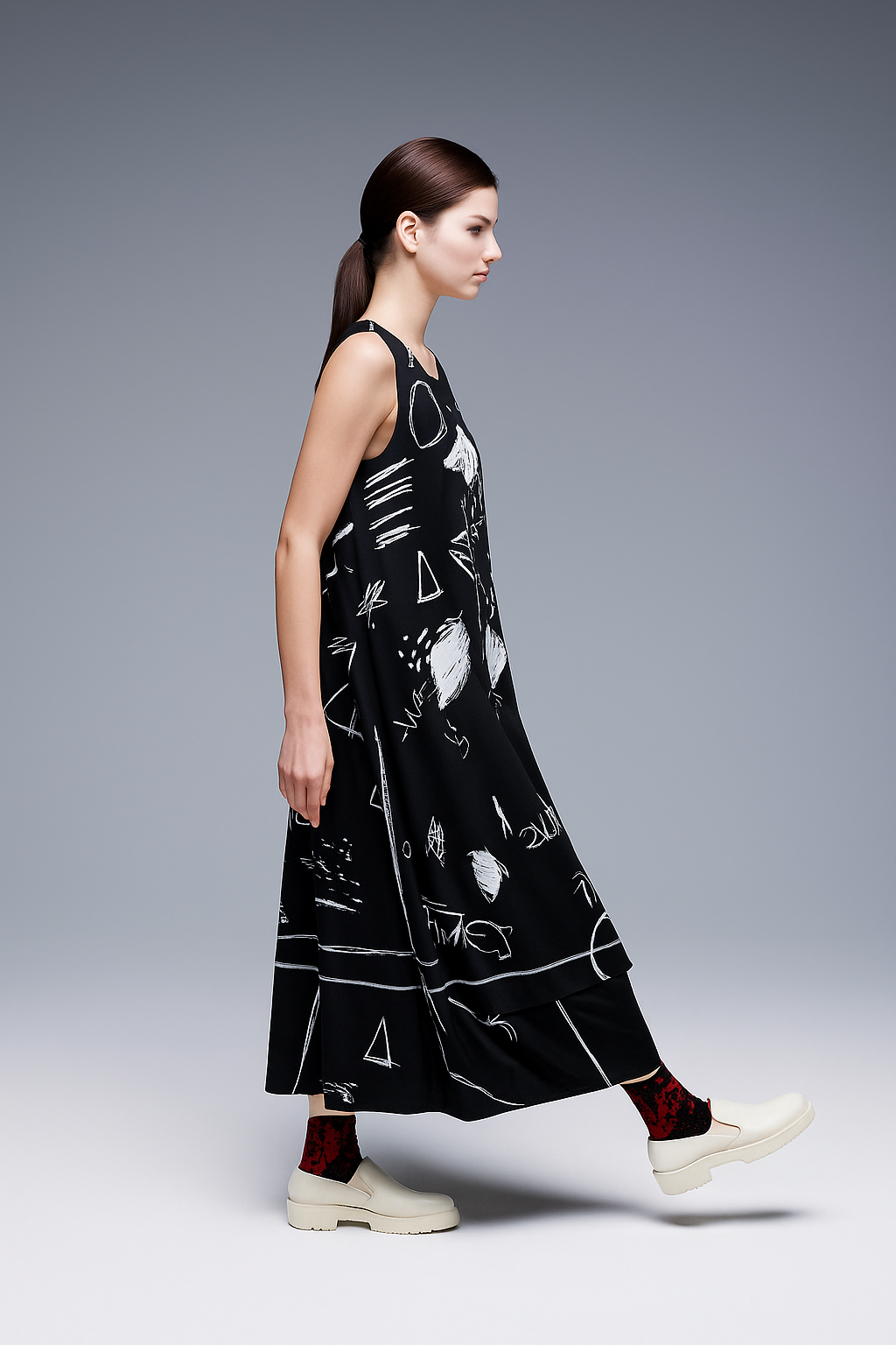 Abstract Script Hand Style Abstract Script Dress – South of London