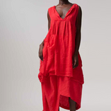 Tunic Mesh 2 Button Dress in White
