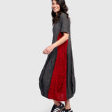 Alyssa Crinkle Cocoon Dress