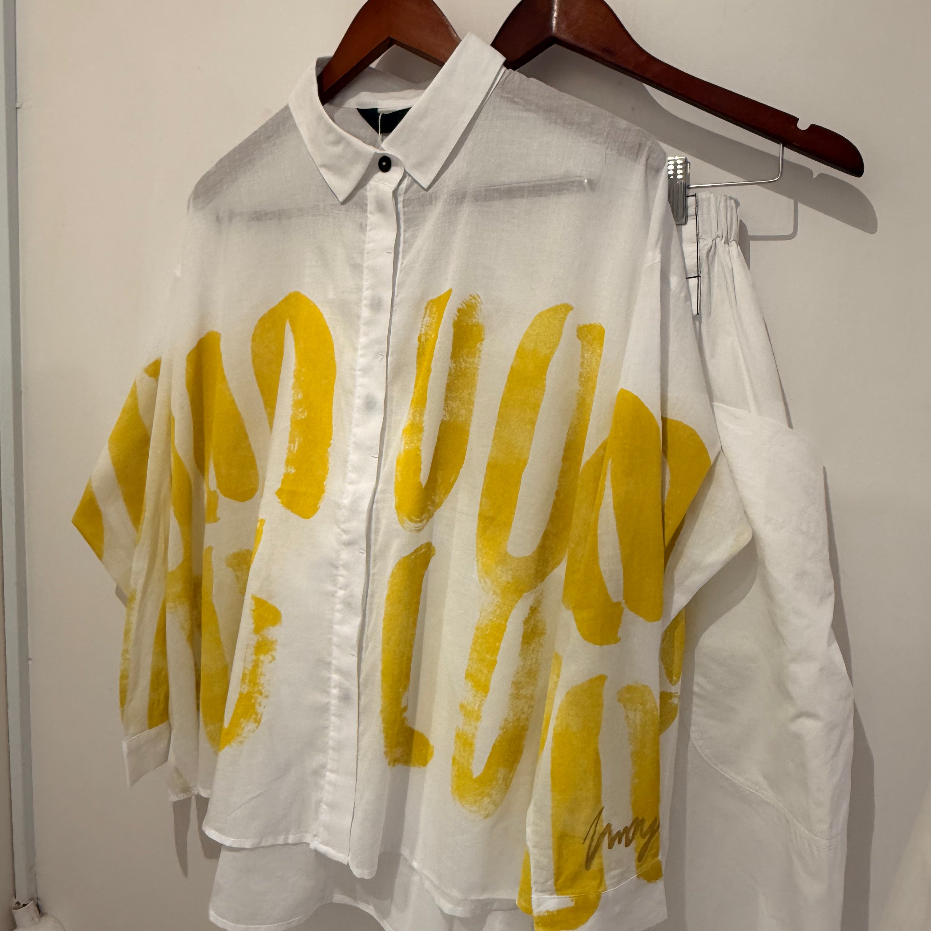 The Studio White Combo Shirt