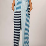 Patch Blue Stripes Jumpsuit
