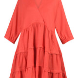 Ruffle My Feathers Dress in Orange