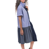 Denim Mixed Media Dress