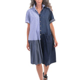 Denim Mixed Media Dress
