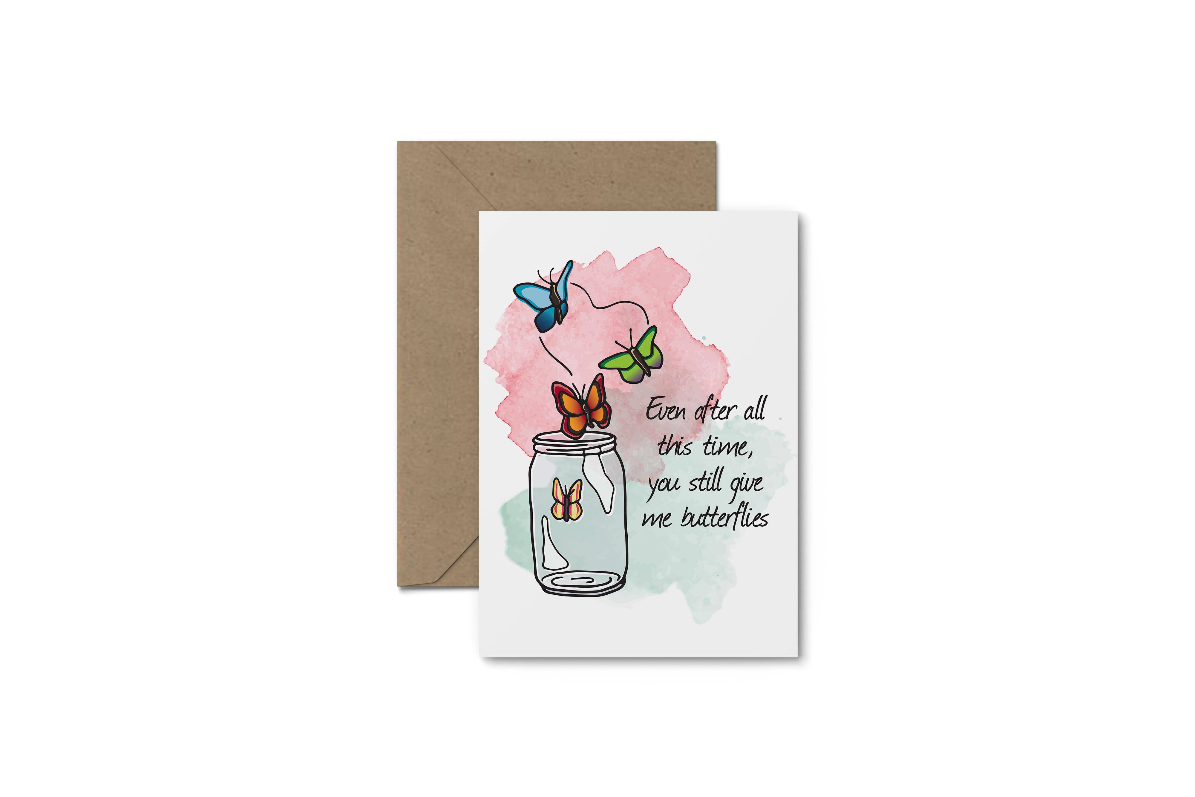 You Give Me Butterflies! Valentine's Day Card - South of London