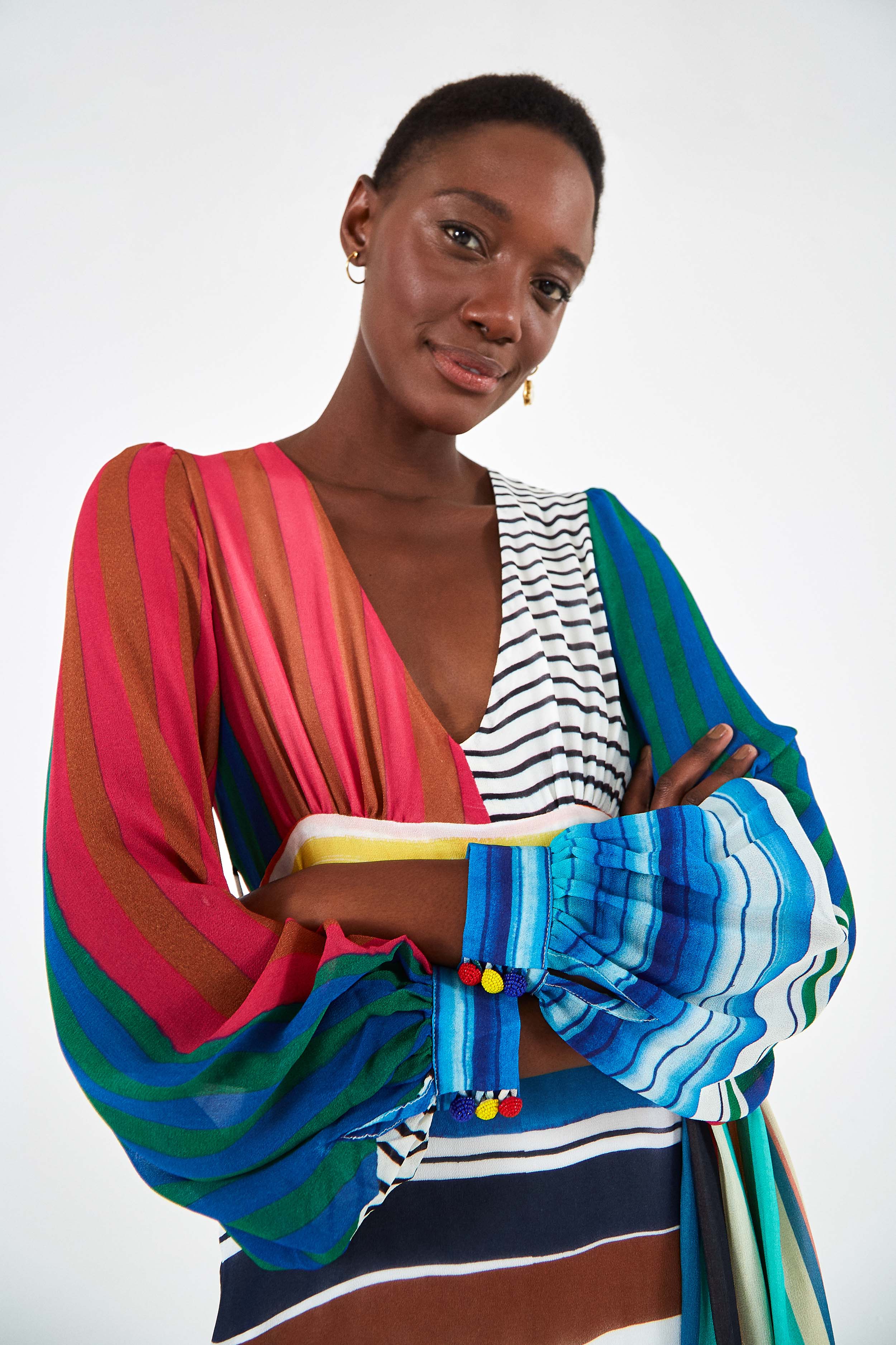 Thalita Stripe Maxi Dress - South of London