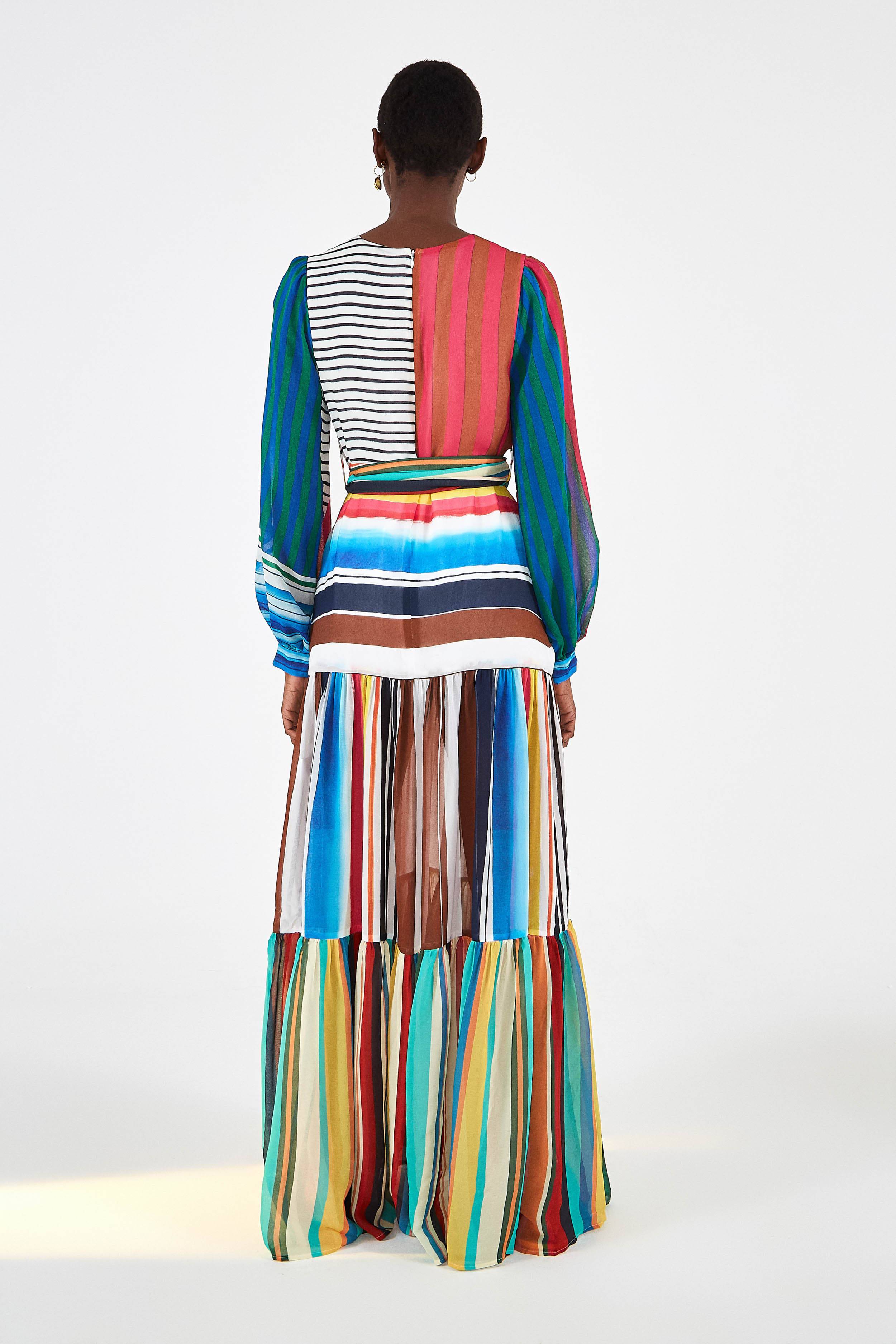 Thalita Stripe Maxi Dress - South of London